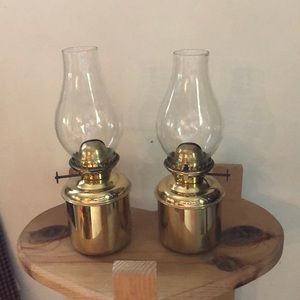 Gold brass Oil lamps